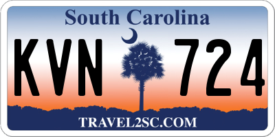 SC license plate KVN724