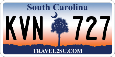 SC license plate KVN727