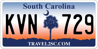 SC license plate KVN729