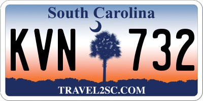 SC license plate KVN732