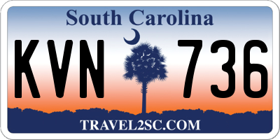 SC license plate KVN736