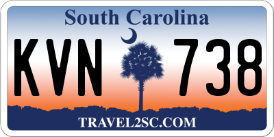 SC license plate KVN738
