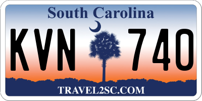 SC license plate KVN740