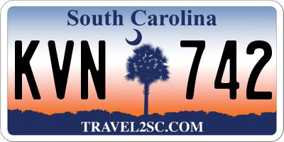 SC license plate KVN742