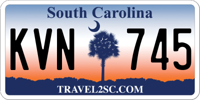 SC license plate KVN745