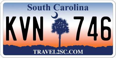 SC license plate KVN746