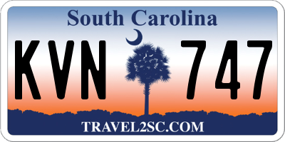 SC license plate KVN747