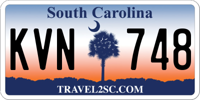 SC license plate KVN748