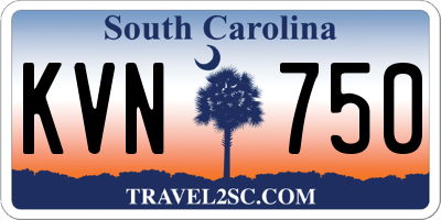SC license plate KVN750