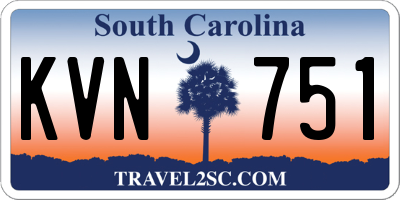 SC license plate KVN751