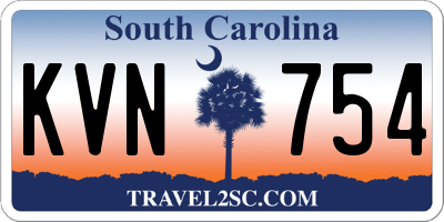 SC license plate KVN754