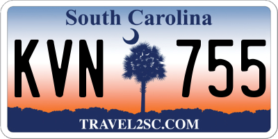 SC license plate KVN755