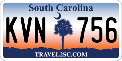 SC license plate KVN756