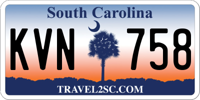 SC license plate KVN758