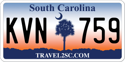 SC license plate KVN759