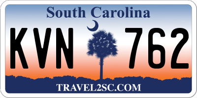 SC license plate KVN762
