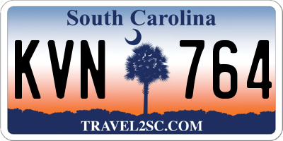 SC license plate KVN764