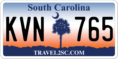 SC license plate KVN765
