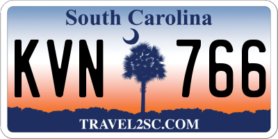 SC license plate KVN766