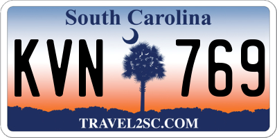 SC license plate KVN769