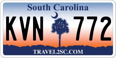 SC license plate KVN772