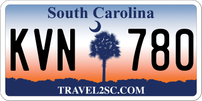 SC license plate KVN780