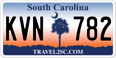 SC license plate KVN782