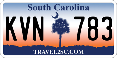 SC license plate KVN783