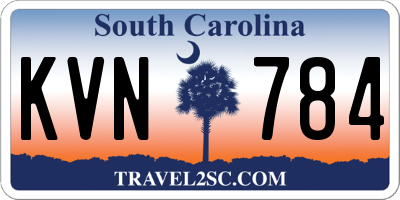 SC license plate KVN784