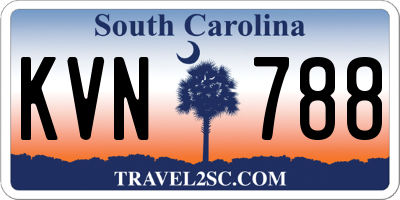 SC license plate KVN788