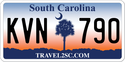 SC license plate KVN790