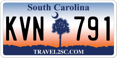 SC license plate KVN791