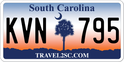 SC license plate KVN795