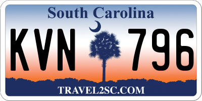 SC license plate KVN796