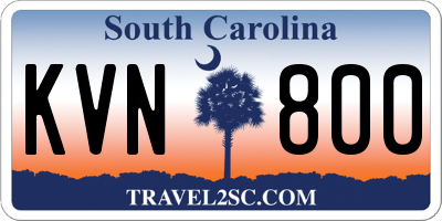 SC license plate KVN800