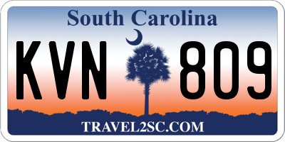 SC license plate KVN809