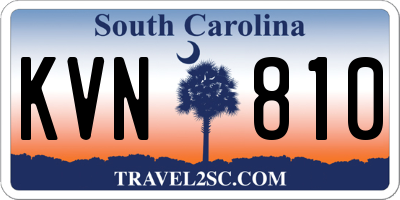 SC license plate KVN810