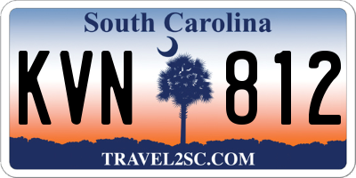 SC license plate KVN812