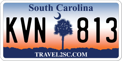 SC license plate KVN813