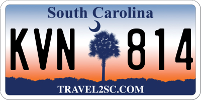 SC license plate KVN814