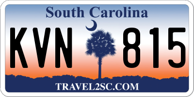 SC license plate KVN815