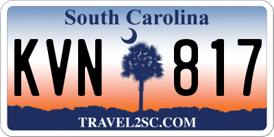SC license plate KVN817