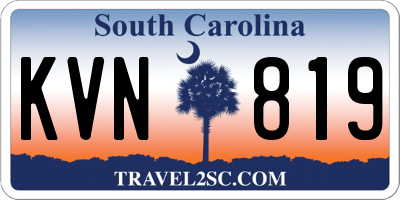 SC license plate KVN819