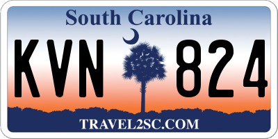 SC license plate KVN824