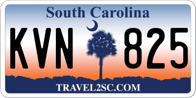 SC license plate KVN825