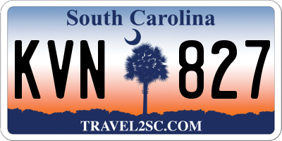SC license plate KVN827