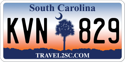 SC license plate KVN829