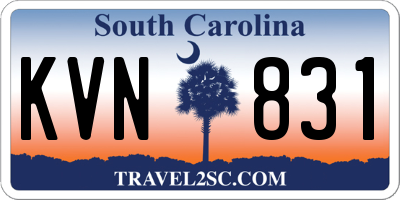 SC license plate KVN831