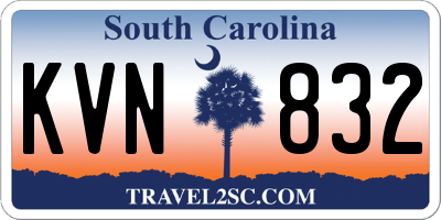 SC license plate KVN832