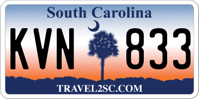 SC license plate KVN833